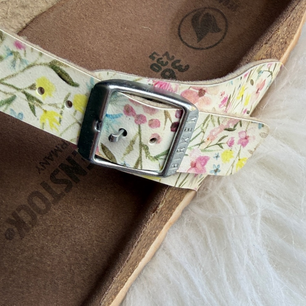 BIRKENSTOCK Gizeh BS Birko Flor VEGAN Thong Sandal EU36/US 5.5 WATERCOLOR FLOWER - Picture 7 of 10